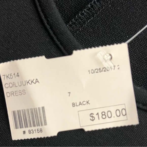 NWT. LUUKAA long black dress with taffeta around the bottom size 7 - Picture 2 of 5